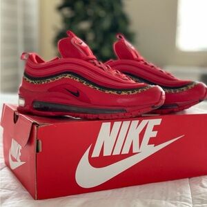 Nike Red and Black Air Max Sneakers